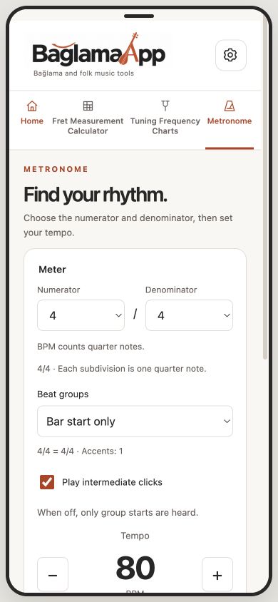 Set your time signature and tempo.