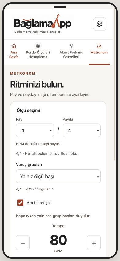 Ölçünüzü ve temponuzu ayarlayın.